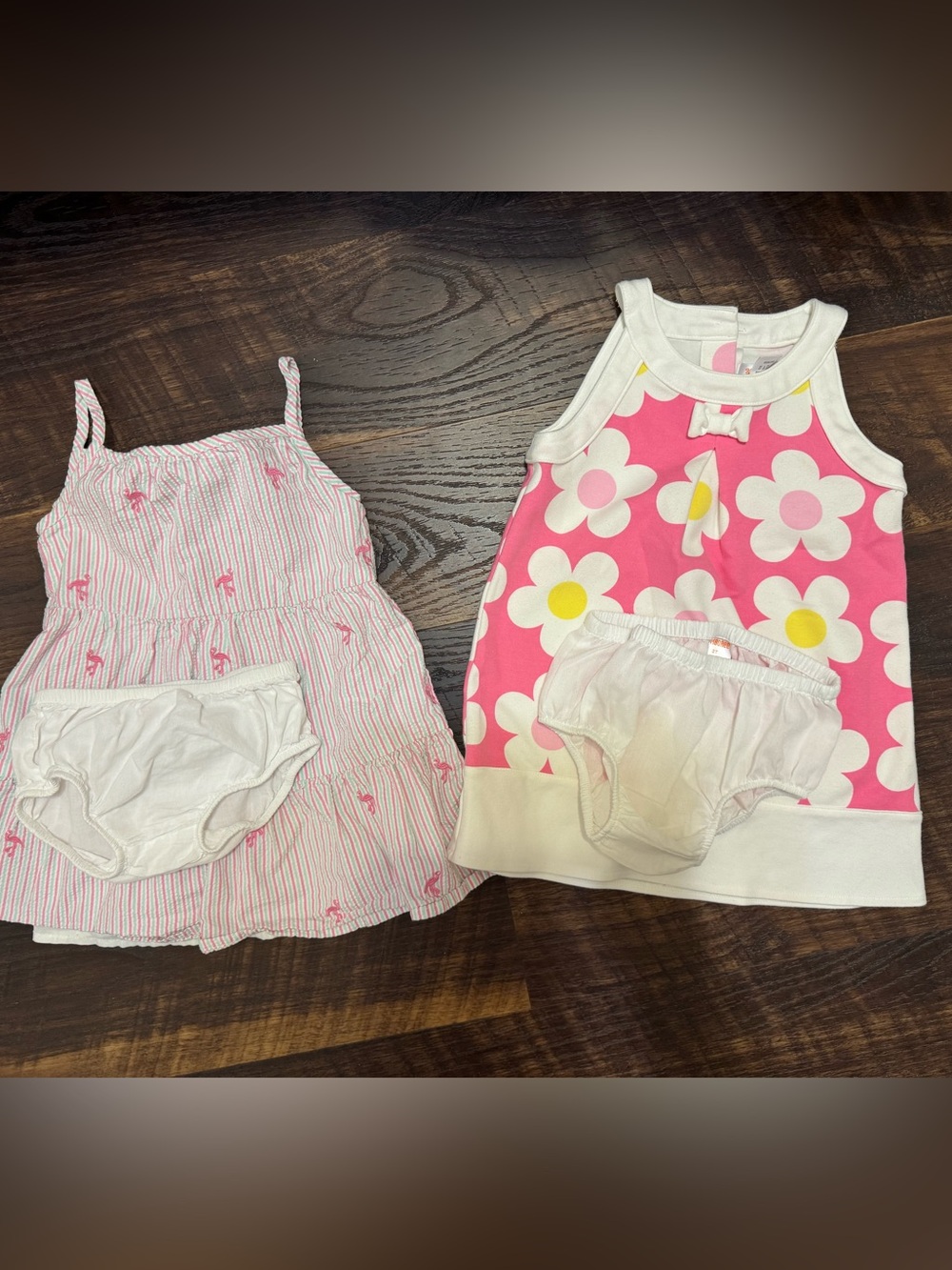 Girls 2-Piece Summer Outfit Bundle – Dresses with Matching Diaper Covers